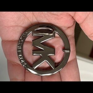 Michael kors medallion dark silver gray brand new